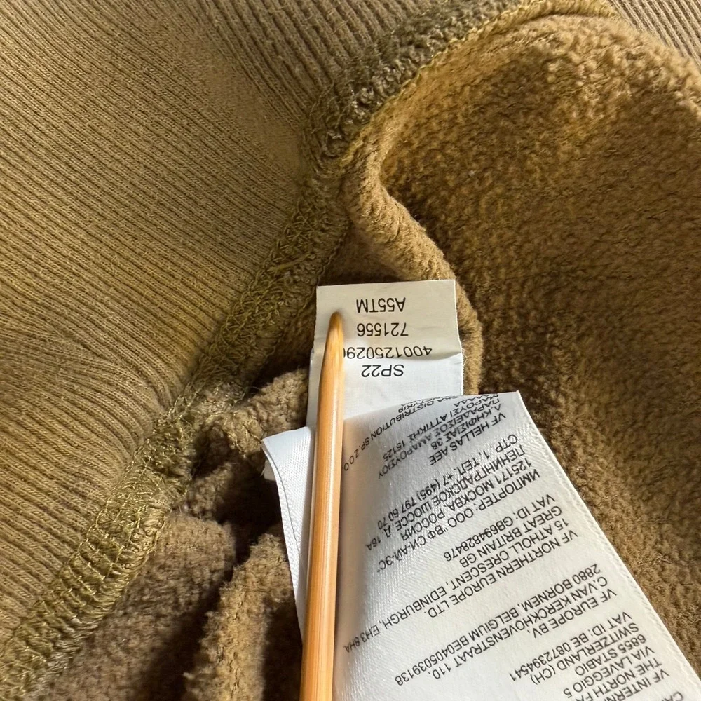 The North Face Mens Heritage Patch Crewneck Sweatshirt Brown Olive Size M #3231